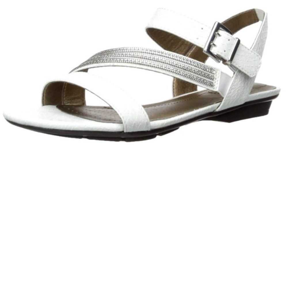 NWoT LIFESTRIDE ENCHANT heeled sandals in gold / neutral palette tones (9)